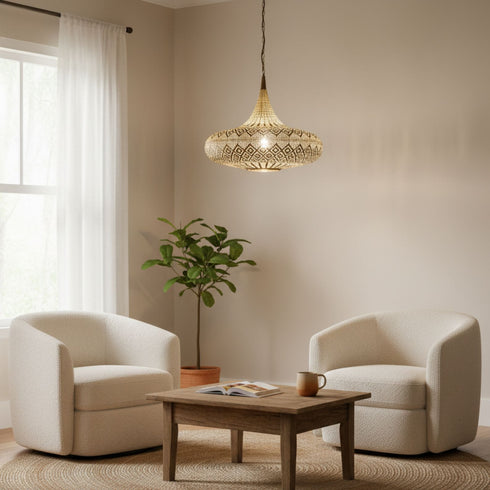Moroccan Brass Pendant Lamp – Brass pendant lights (PL 1088)